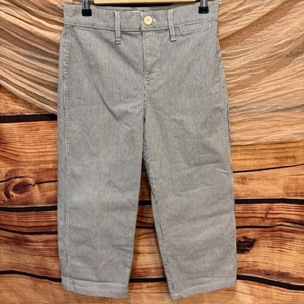 J.Crew‎ Women's Nautical Navy Vertical Stripe Petite Capri Pants Size 26P